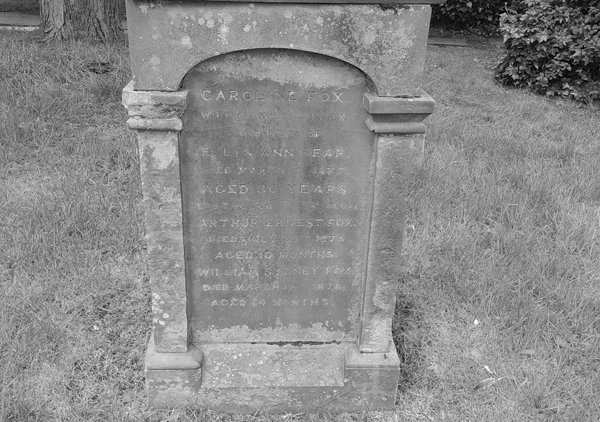 Epitaph of Caroline Fox