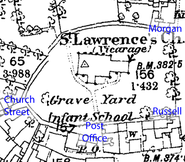 Map of churchyard and gates