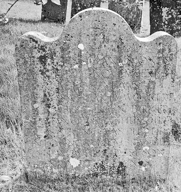 Gravestone of Silvanus Jones