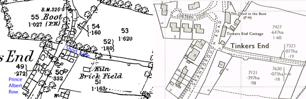 1880 and 1978 maps of Tinkers End