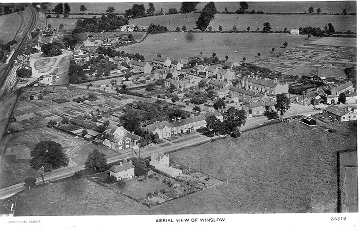 Aerial photograph with Buckingham Road