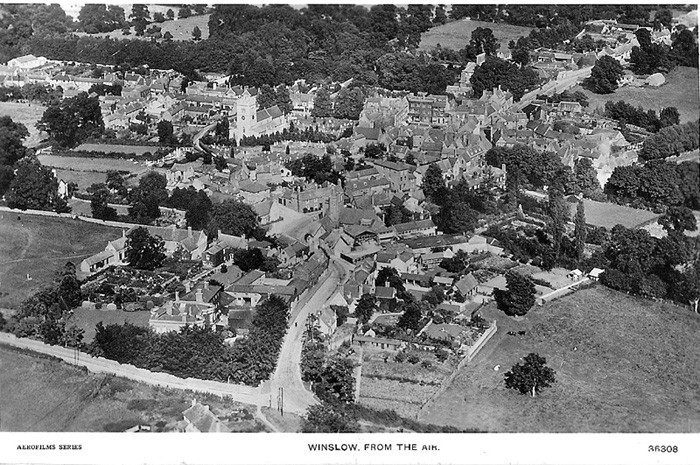 Aerial view of Winslow from the south-west