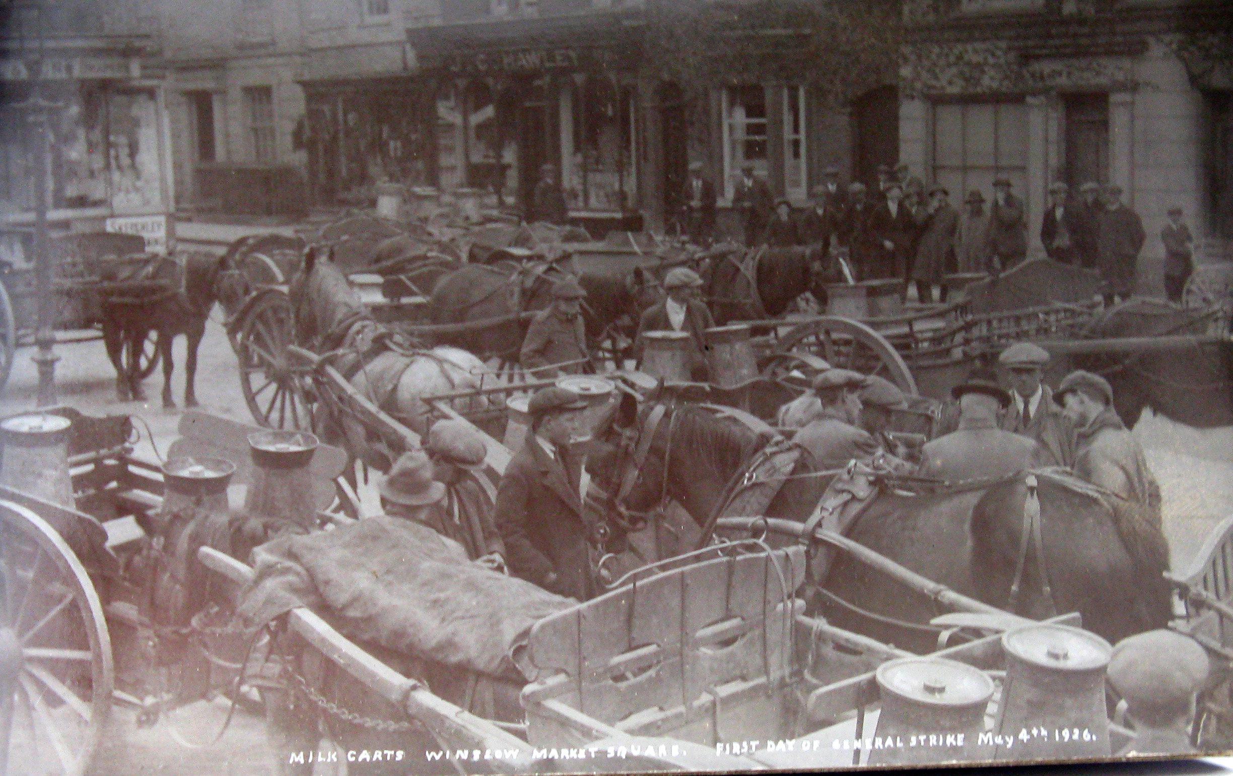 Milk carts on the Market Square