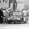 Margaret Lowrey with a rally car