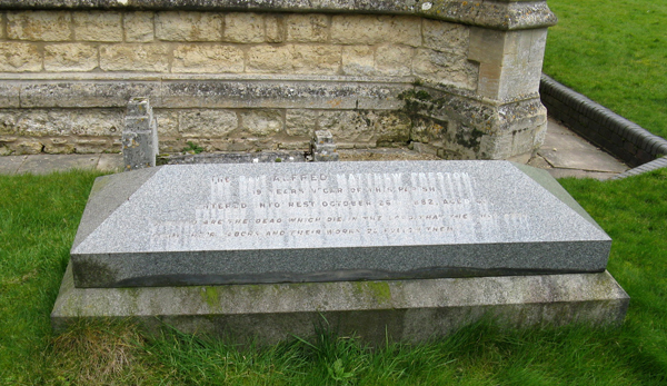 The grave of Rev Alfred Preston