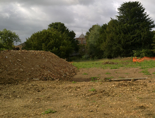 The site of the demolished vicarage